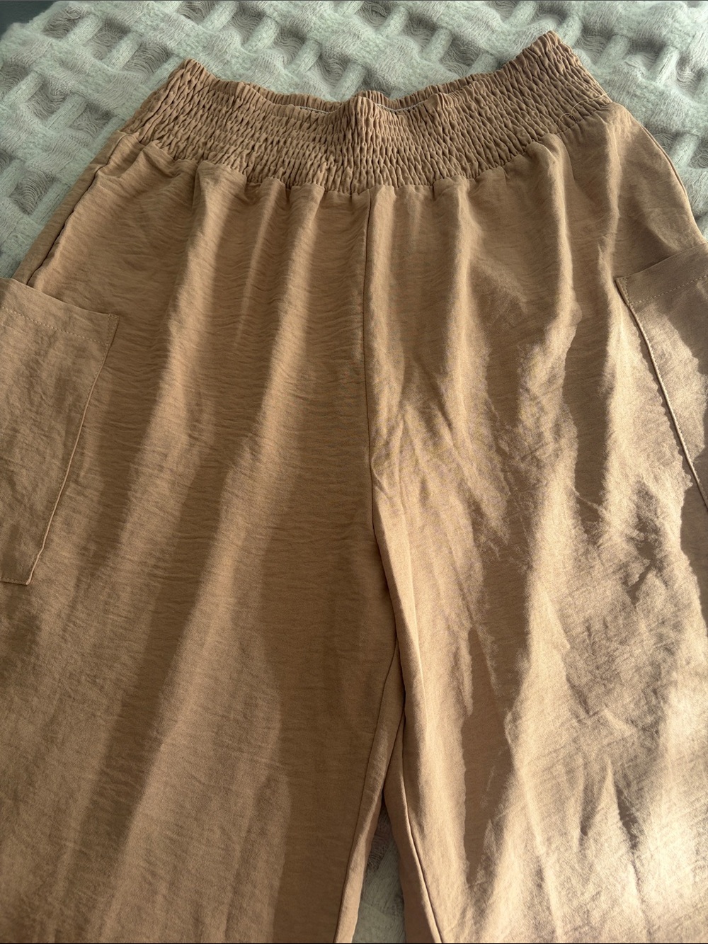 Beige lightweight comfortable pants